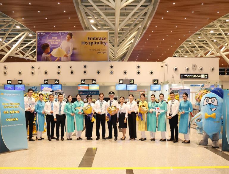 Vietnam Airlines khai trương đường bay thẳng giữa Đà Nẵng và Osaka (Nhật Bản)